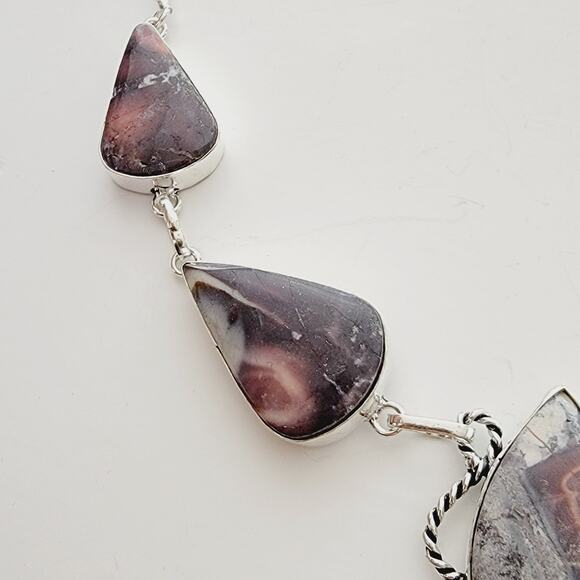 Earthy Jasper Necklace - Sterling Silver Statement Jewelry - Picture 6 of 10